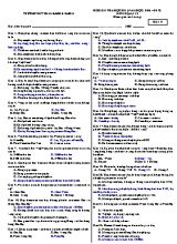 Đề kiểm tra học kì I Địa lí lớp 12 - Mã đề 111 - Năm học 2016-2017 - Trường THPT chuyên Nguyễn Du